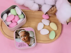 Caja con Peladillas e Imán Personalizado