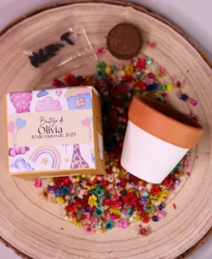 Maceta Terracota con Semillas – Floral